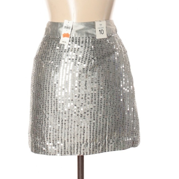 CLEARANCE Gap Silver Sequin Mini - Picture 2 of 4